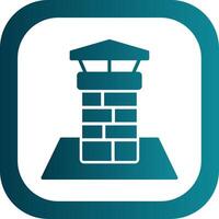 Chimneys Glyph Gradient Round Corner Icon vector