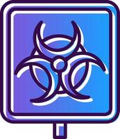 Biohazard Gradient Filled Icon vector