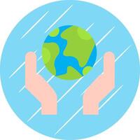 Save the Planet Flat Blue Circle Icon vector