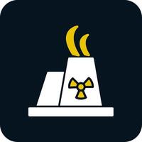 Nuclear Fission Glyph Two Color Icon vector