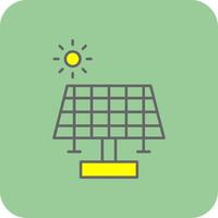 Solar Panel Filled Yellow Icon vector