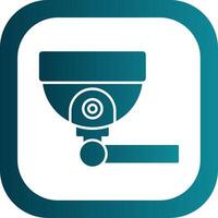 Security Camera Glyph Gradient Round Corner Icon vector