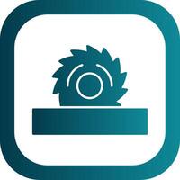 Circular Saw Glyph Gradient Round Corner Icon vector