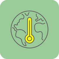 Climate Change Filled Yellow Icon vector
