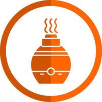 Air Diffuser Glyph Orange Circle Icon vector