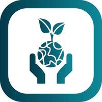 Sustainable Development Glyph Gradient Round Corner Icon vector