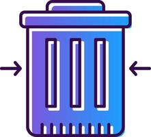 Waste Reduction Gradient Filled Icon vector