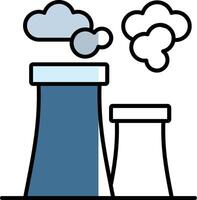 Air Pollution Filled Half Cut Icon vector