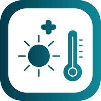 Heat Wave Glyph Gradient Round Corner Icon vector