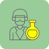 Chemist Filled Yellow Icon vector