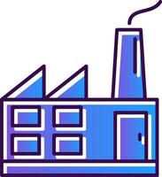 Factory Gradient Filled Icon vector