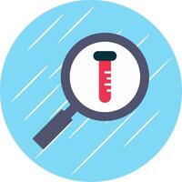 Research Flat Blue Circle Icon vector