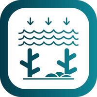 Ocean Acidity Glyph Gradient Round Corner Icon vector