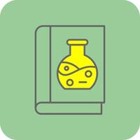 Book Filled Yellow Icon vector