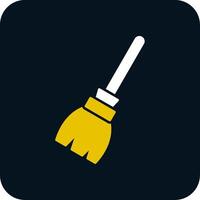 Broom Glyph Two Color Icon vector