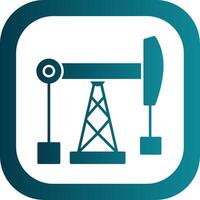 Fossil Fuel Glyph Gradient Round Corner Icon vector