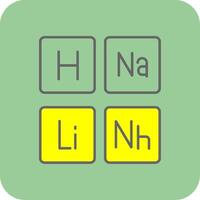 Periodic Table Filled Yellow Icon vector