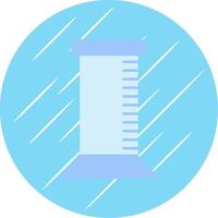 Graduated Cylinder Flat Blue Circle Icon vector