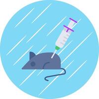 Animal Testing Flat Blue Circle Icon vector