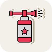 Air Horn Line Filled White Shadow Icon vector