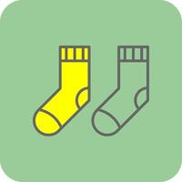 Socks Filled Yellow Icon vector