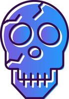 Skull Gradient Filled Icon vector