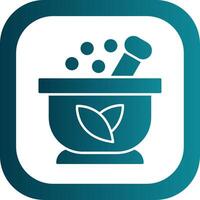 Mortar Glyph Gradient Round Corner Icon vector