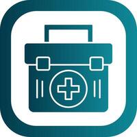 First Aid Kit Glyph Gradient Round Corner Icon vector