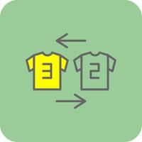 Substitution Filled Yellow Icon vector