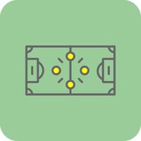 Football Strategy Filled Yellow Icon vector