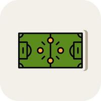 Football Strategy Line Filled White Shadow Icon vector