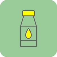 agua botellas lleno amarillo icono vector