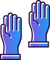 Gloves Gradient Filled Icon vector