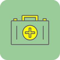 Medical Kit Filled Yellow Icon vector