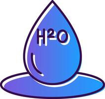 H2o Gradient Filled Icon vector