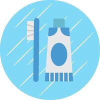 Toothpaste Flat Blue Circle Icon vector