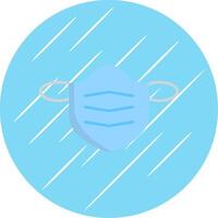 Surgical Mask Flat Blue Circle Icon vector