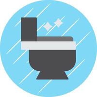 Toilet Flat Blue Circle Icon vector