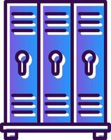 Lockers Gradient Filled Icon vector