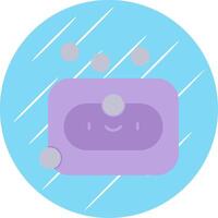 Soap Flat Blue Circle Icon vector