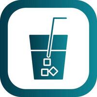 Drink Glyph Gradient Round Corner Icon vector