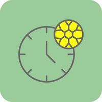 Football Time Filled Yellow Icon vector