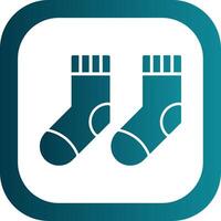 Socks Glyph Gradient Round Corner Icon vector