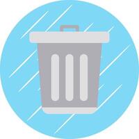 Garbage Flat Blue Circle Icon vector