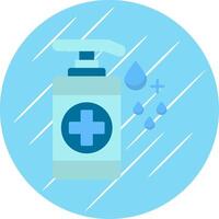 Hand Sanitizer Flat Blue Circle Icon vector