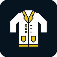 Lab Coat Glyph Two Color Icon vector