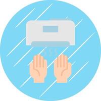 Hand Dryer Flat Blue Circle Icon vector