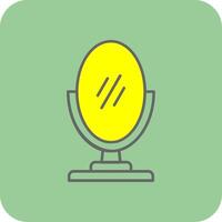 Mirror Filled Yellow Icon vector