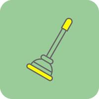 Plunger Filled Yellow Icon vector