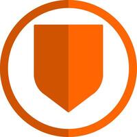 Football Badge Glyph Orange Circle Icon vector